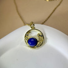 Load image into Gallery viewer, Lapis Lazuli Pendant 青金石镶嵌吊坠
