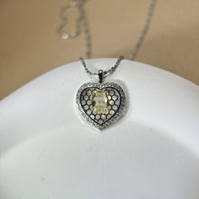 Load image into Gallery viewer, Citrine Love Heart Pendant 黄水晶镶嵌爱心吊坠
