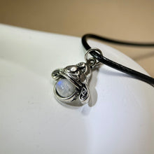 Load image into Gallery viewer, Moonstone Character Pendant Necklace 冰长石月光石镶嵌状元郎吊坠项链
