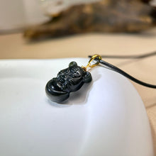 Load image into Gallery viewer, Green Nephrite Baby Tiger Pendant Necklace 和田玉青玉老虎宝宝吊坠项链
