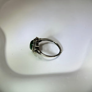 Malachite Adjustable Ring 孔雀石镶嵌活口戒指