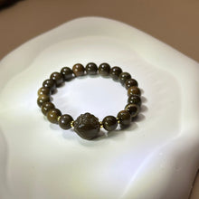 将图片加载到图库查看器，Forest Green Jasper PIXIU Beads Bracelet 森林绿阿拉善玛瑙貔貅手串
