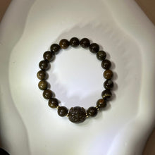 将图片加载到图库查看器，Forest Green Jasper PIXIU Beads Bracelet 森林绿阿拉善玛瑙貔貅手串
