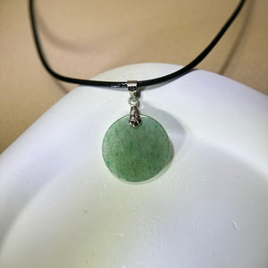 Green Strawberry Quartz Pendant Necklace 绿色草莓晶吊坠项链