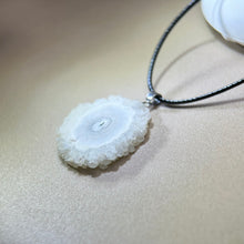 将图片加载到图库查看器，Clear Quartz Cluster Slice Pendant Necklace 白水晶晶簇切片吊坠项链
