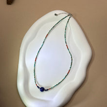 Load image into Gallery viewer, Lapis Lazuli Turquoise Beads Necklace 青金石绿色松石珠链项链
