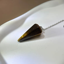 Load image into Gallery viewer, Yellow Tiger&#39;s Eye Pendulum Ornament Bag Charm Car Charm 黄色虎眼石灵摆挂饰包挂车挂
