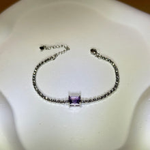 将图片加载到图库查看器，Amethyst Bracelet 紫水晶镶嵌手链
