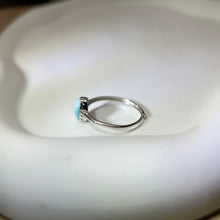 Load image into Gallery viewer, 925 Silver Larimar Adjustable Ring 海纹石银镶嵌活口戒指
