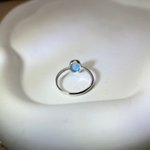 Load image into Gallery viewer, 925 Silver Larimar Adjustable Ring 海纹石银镶嵌活口戒指
