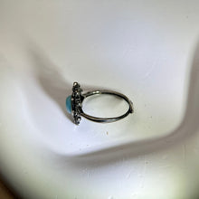 Load image into Gallery viewer, Larimar Adjustable Ring 海纹石镶嵌活口戒指
