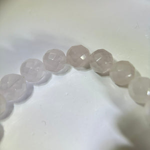 Rose Quartz Clear Quartz Beads Bracelet 粉水晶白水晶手串