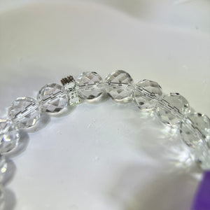 Clear Quartz Amethyst Beads Bracelet 白水晶紫水晶手串