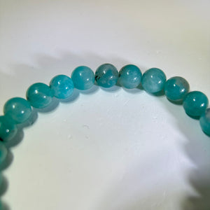 Amazonite Red Strawberry Quartz Beads Bracelet 天河石红色草莓晶手串