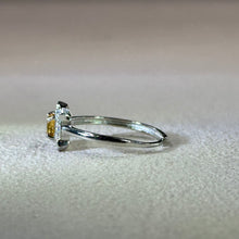 将图片加载到图库查看器，Citrine Adjustable Ring 黄水晶镶嵌活口戒指
