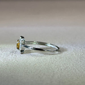 Citrine Adjustable Ring 黄水晶镶嵌活口戒指