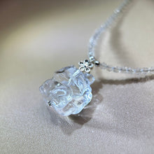 将图片加载到图库查看器，Clear Quartz Nine-Tails Fox Pendant Beads Necklace 白水晶九尾狐吊坠珠链项链
