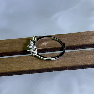 Chrome Diopside Hello Kitty Adjustable Ring 透辉石镶嵌凯蒂猫活口戒指