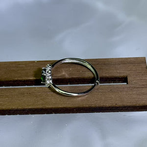 Chrome Diopside Adjustable Ring 透辉石镶嵌活口戒指
