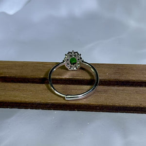 Chrome Diopside Adjustable Ring 透辉石镶嵌活口戒指