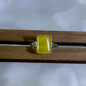 Amber Adjustable Ring 金珀琥珀镶嵌活口戒指
