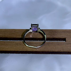 925 Silver Amethyst Adjustable Ring 紫水晶银镶嵌活口戒指925 Silver Amethyst Adjustable Ring 紫水晶银镶嵌活口戒指