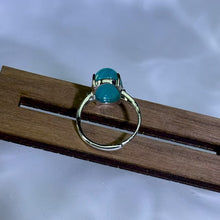 Load image into Gallery viewer, Amazonite Adjustable Ring 天河石镶嵌活口戒指
