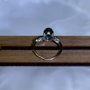 Labradorite Adjustable Ring 拉长石灰月光石镶嵌活口戒指
