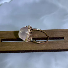 Load image into Gallery viewer, 925 Silver Rose Quartz Adjustable Ring 粉水晶银镶嵌活口戒指
