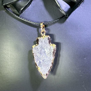 Clear Quartz Natural Shape Pendant Necklace 白水晶随型原石吊坠项链