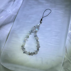 Labradorite Bead Charm for Phone/Bag/Keychain 拉长石灰月光石珠链挂饰/手机链/包挂/钥匙链