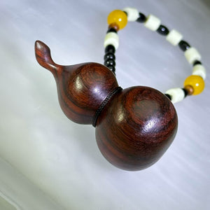Sandalwood Gourd Handpiece/Charm for Bag/Car 紫檀木葫芦挂饰/手把件/包挂/车挂