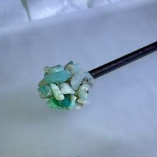 Load image into Gallery viewer, Green Aventurine Ebony Hairpin 绿色东陵玉乌木发簪
