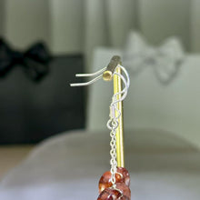 Load image into Gallery viewer, 925 Silver Red Hematoid Quartz Love Heart Earrings 红胶花水晶爱心银耳钩
