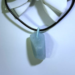 Aquamarine Natural Pendant Necklace 海蓝宝随型原石吊坠项链