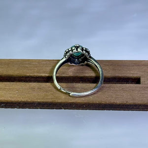 Amazonite Love Heart Adjustable Ring 天河石爱心活口戒指