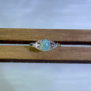 Icy Blue Jadeite Adjustable Ring 糯冰蓝水翡翠活口戒指