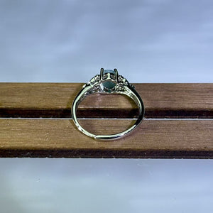 Icy Blue Jadeite Adjustable Ring 糯冰蓝水翡翠活口戒指