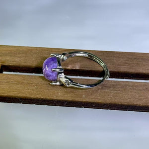 Charoite Adjustable Ring 紫龙晶活口戒指