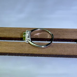 Lemon Green Tourmaline Adjustable Ring 黄绿色碧玺活口戒指