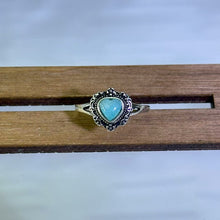 Load image into Gallery viewer, Amazonite Love Heart Adjustable Ring 天河石爱心活口戒指
