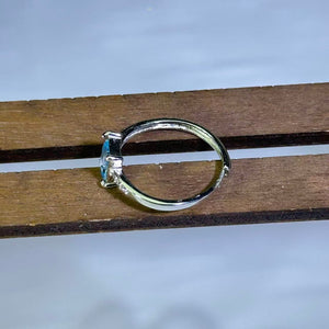 London Blue Topaz Adjustable Ring 伦敦蓝托帕石活口戒指