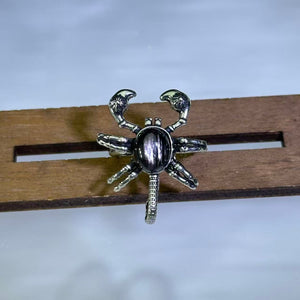 Hypersthene Scorpion Adjustable Ring 金运石蝎子活口戒指