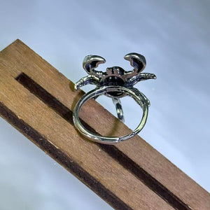 Hypersthene Scorpion Adjustable Ring 金运石蝎子活口戒指