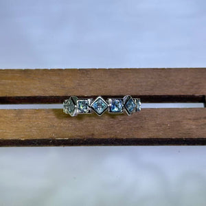London Blue Topaz Adjustable Ring 伦敦蓝托帕石镶嵌活口戒指