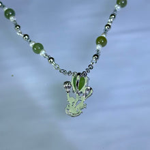 Load image into Gallery viewer, Green Nephrite Hot Air Balloon Pendant Necklace 和田玉碧玉镶嵌热气球吊坠项链
