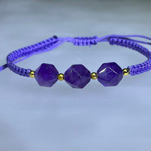Load image into Gallery viewer, Amethyst Handwoven Bracelet 紫水晶手编手链
