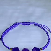 Load image into Gallery viewer, Amethyst Handwoven Bracelet 紫水晶手编手链
