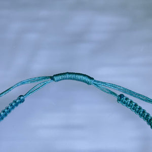 Light Green Jadeite Pixiu Handwoven Bracelet 糯种晴绿翡翠貔手编手链