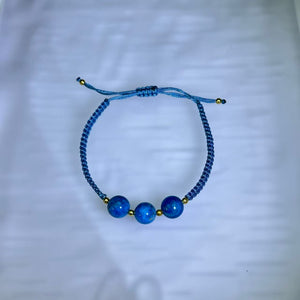 Apatite Handwoven Bracelet 蓝磷灰手编手链
